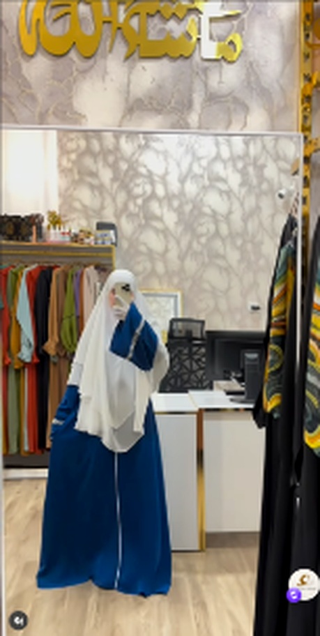 Instagram Hijab Store Islamic - Abaya Azul Royal